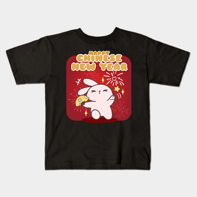 Ushering in Prosperity: Loppi Tokki's Festive Glow on Chinese New Year! Kids T-Shirt by LoppiTokki